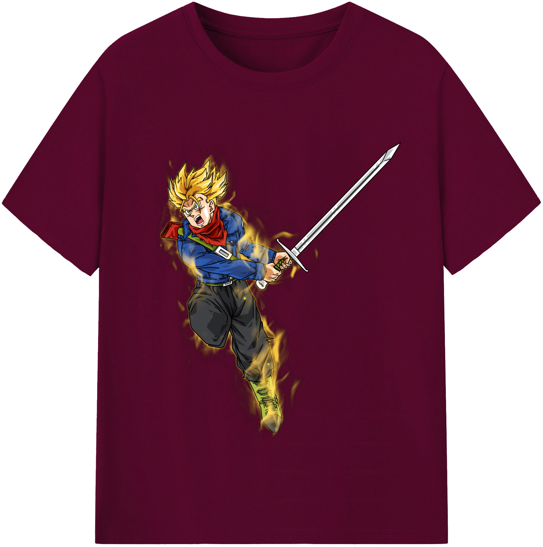 （画像用） ドラゴンボール トランクス（Torankusu）DRAGON BALL Trunks レディースカジュアルプリントTシャツ（綿100％）